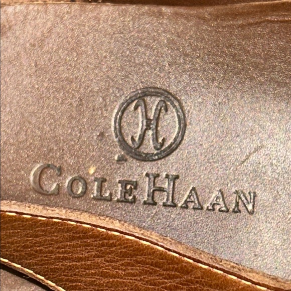 Cole Haan vibram Men's Tan Leather Loafers size 12 - Picture 4 of 12